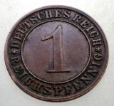 B.196 GERMANIA WEIMAR 1 REICHSPFENNIG 1934 A