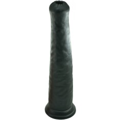 Dildo Massive cu Ventuza, PVC, Negru, 32 cm, Mokko Toys