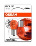 Set 2 Becuri 12V Py21w Original Blister Osram 79662 7507-02B