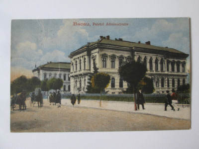 Carte postala Bacău:Palatul administrativ,circulata 1922 foto