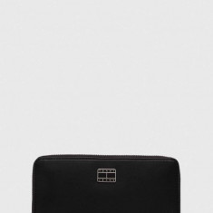 Tommy Jeans portofel femei, culoarea negru AW0AW15941