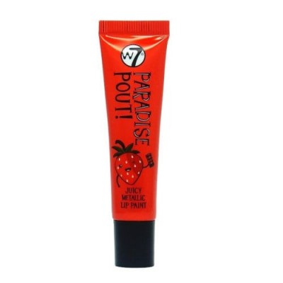 Ruj de buze cu efect metalic, W7, Paradise Pout Juicy, Sensuous Strawberry, 13 ml foto