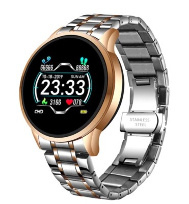 Ceas smartwatch auriu business Lige BMG compatibil Android si IOS. foto