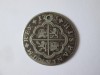 Rară! Spania 2 Reales 1723 Sevilla argint primul tip Felipe V,monedă găurită, Europa