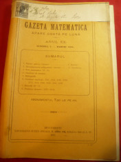 Revista Gazeta Matematica nr.7 martie 1915 Ed.F.Gobl ,40 pag foto