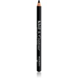 Bourjois Kh&ocirc;l &amp; Contour Extra Longue Tenue dermatograf persistent cu ascutitoare culoare 001 Noir-issime 1,2 g