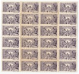 *Romania, lot 613 cu 24 timbre fiscale de ajutor, 1942, bloc, MNH