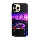 Husa compatibila cu Apple iPhone 13 Mini model Neon Retrowave, Silicon, TPU, Viceversa, Transparent, Carcasa