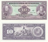 1992 (8 XII), 10 Bol&iacute;vares (P-61c) - Venezuela - stare UNC