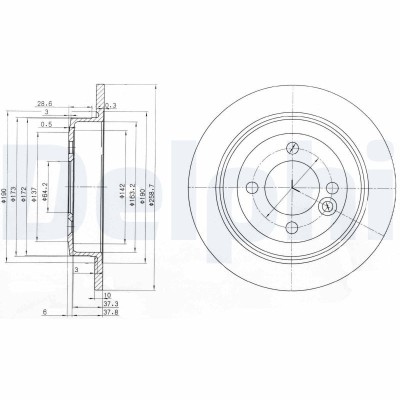 DELPHI BG3662C Disc frana foto