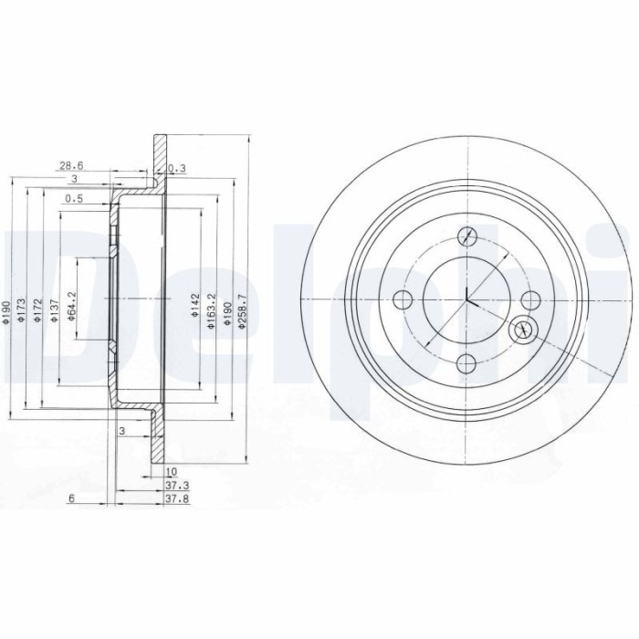 DELPHI BG3662C Disc frana