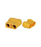 Mufa alimentare DC XT90 mama PIN 2 pe cablu lipite 40A 500V AMASS