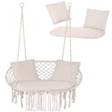 Perna dubla pentru leagan de gradina Gardlov, crem, set 3 piese