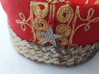 Chipiu vintage turcesc-chipiu vechi turcesc,bereta,fes-de colectie-RAR cu paiete foto