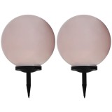 Cumpara ieftin Lampi solare de exterior, 2 buc., 40 cm, RGB, sferic, LED