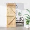 Ușă glisantă cu set de feronerie 85x210 cm, lemn masiv de pin