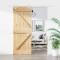 Ușă glisantă cu set de feronerie 85x210 cm, lemn masiv de pin