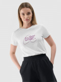 Tricou slim cu imprimeu pentru femei - alb, 4F Sportswear