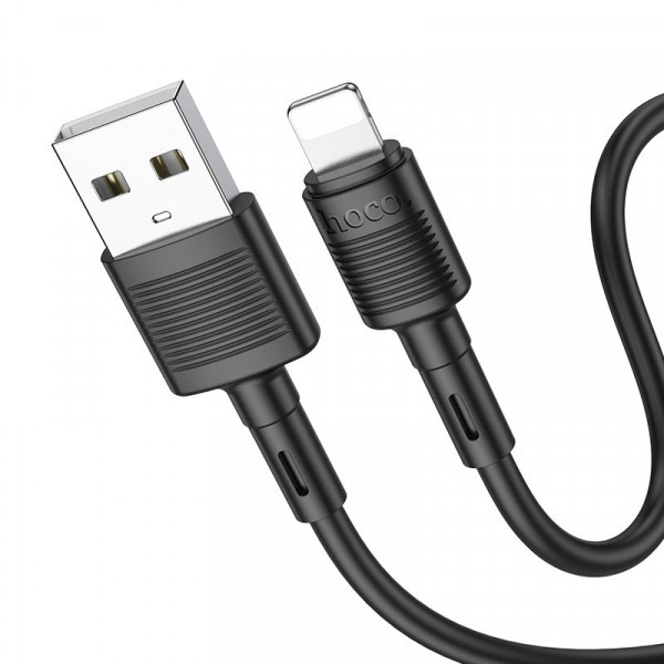 Cablu Date si Incarcare USB-A - Lightning HOCO X83 Victory, 18W, 1m, Negru