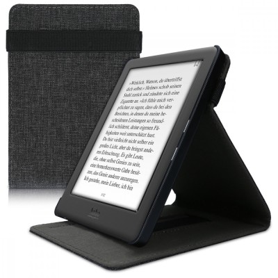 Husa pentru Kobo Glo HD / Touch 2.0, Textil, Gri, 51512.01 foto
