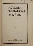 Ex libris VASILE GOLDIS, pe cartea V.V.Tilea, Diplomatia Romaniei,Sibiu,1925