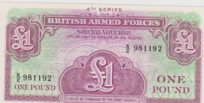 BRITISH ARMED FORCES/SPECIAL VOUCHER SERIA 4/UNC