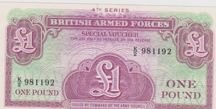 BRITISH ARMED FORCES/SPECIAL VOUCHER SERIA 4/UNC