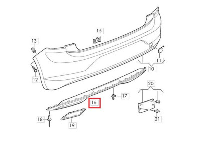 Spoiler bara spate Vw Polo, 09.2017-, Spate, Aftermarket foto