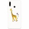 Husa silicon pentru Huawei P Smart 2019, Rollerskating Girafe Illustration