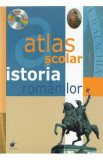 Atlas scolar. Istoria romanilor + CD, Elena Oprean