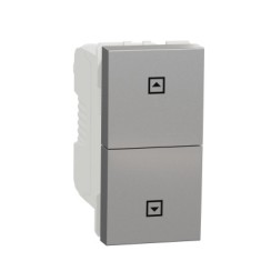 Intrerupator jaluzele cu revenire 1M Schneider Noua Unica aluminiu NU310730SC