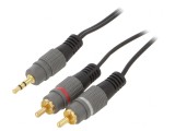 Cablu Audio Jack 3.5mm la RCA Aurit 2.5m, Gembird