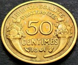 Cumpara ieftin Moneda istorica 50 CENTIMES - FRANTA, anul 1941 * cod 4472