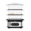 Aparat de gatit cu aburi Heinner, 800-950 W, display LED, 9 L, 1.5L, trei vase pentru gatire