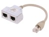 Conector Splitter RJ45 Digitus Cat 5 Ecranat, 1 Mufa, 2 Socluri, AT-AGCX2