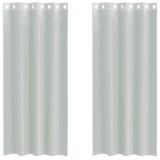 Cumpara ieftin Perdele Voile cu Oelii 2 buc Gri deschis 140x245 cm