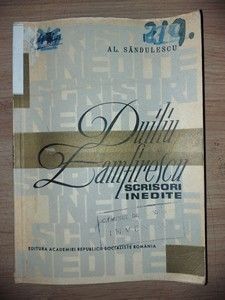 Duiliu Zamfirescu: Scrisori inedite- Al. Sandulescu