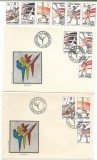 Romania (126b) - Gimnastica, 1991, serie neobliterata + 2 FDC