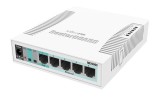 SWITCH MIKROTIK, RB260GS, porturi Gigabit x 5, SFP x 1, unmanaged, carcasa plastic, &amp;quot;CSS106-5G-1S&amp;quot; (timbru verde 2 lei)