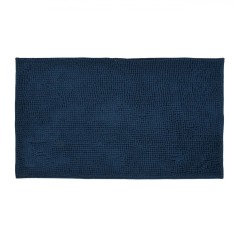 Covoraș Baie, Model Reliefat, Microfibre, Albastru, 75x45cm