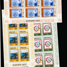 Gibraltar 1977-Europa,Expo AMPHILEX,Coli mici,MNH,Mi.364-366 KB