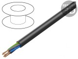 Cablu YKY 5G1.5mm2 Cu PVC Negru 100m, Elektrokabel