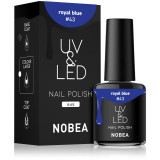 NOBEA UV &amp; LED Nail Polish unghii cu gel folosind UV / lampă cu LED glossy culoare Royal blue #43 6 ml