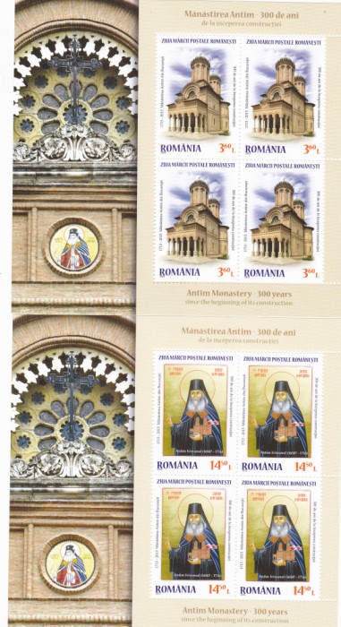 MANASTIREA ANTIM,SET MINICOLI,2013,Lp.1988b,MNH.