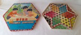 Joc complet, vechi de colectie Sah chinezesc Dame Chinese Marble Checkers 1970