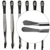 Penseta pentru timbre cu varful curbat rotund de 120 mm aurie