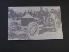 Automobil de Cursă Belle &Eacute;poque cu Echipaj - Carte Poștală Franța ,Necirculată