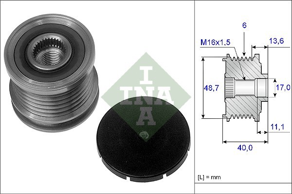 INA 535 0085 10 Sistem roata libera, generator