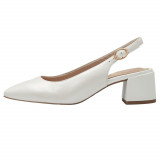 Pantofi damă, din piele naturală, Tamaris Comfort, 8-89500-42-902-13-09, alb