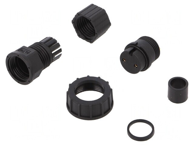 Conector Circular Mamă 2 PIN Aurit 20A